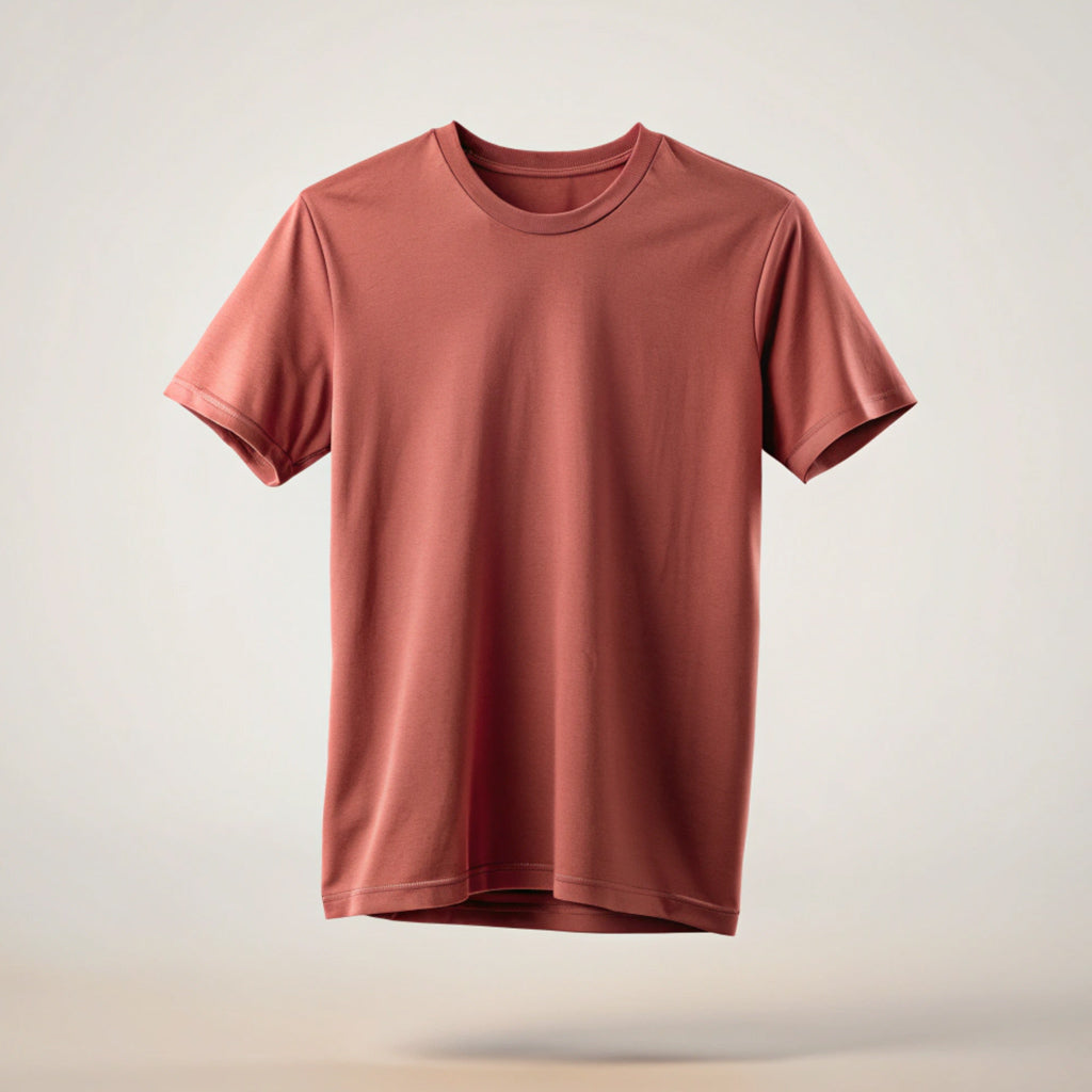 Brick Red Plain T-Shirt