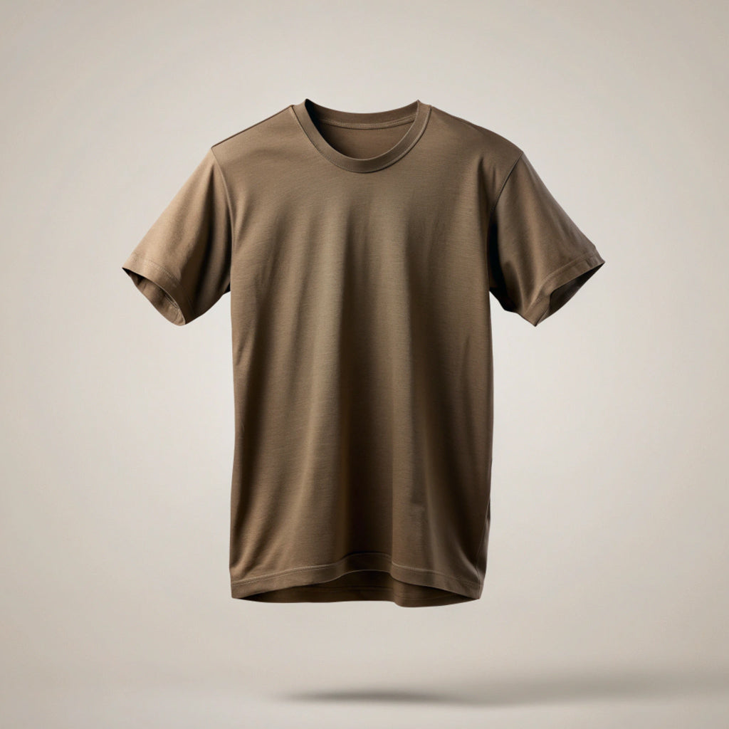 Coffee Brown Plain T-Shirt