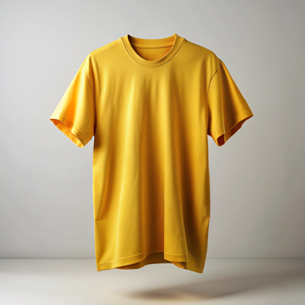 Golden Yellow Plain Oversized T-Shirt