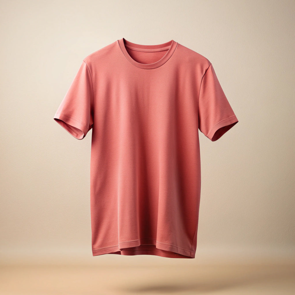 Coral Plain Oversized T-Shirt