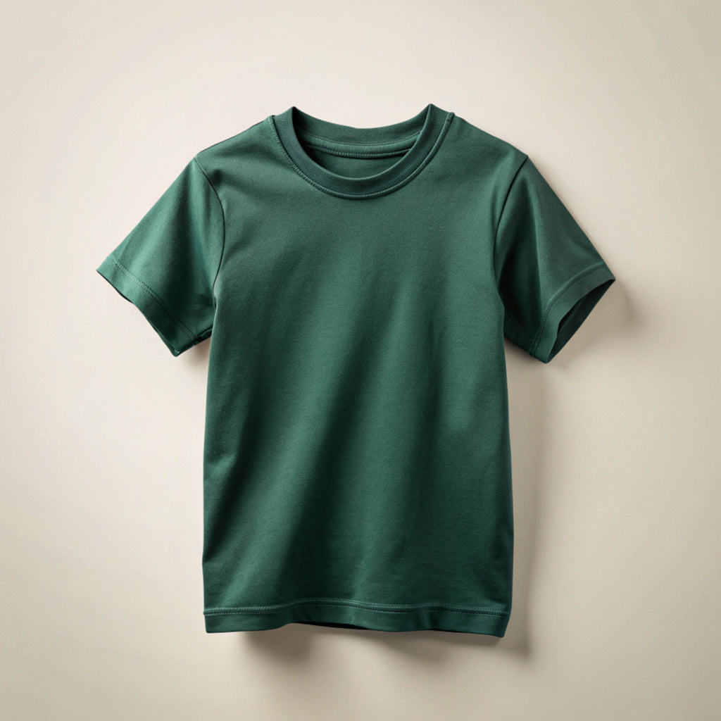 Green Kids Plain T-Shirt