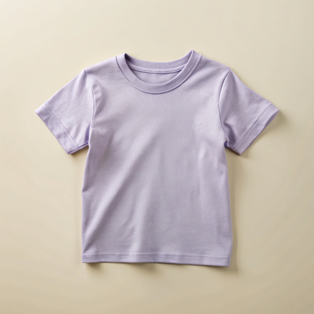 Lavender Kids Plain T-Shirt