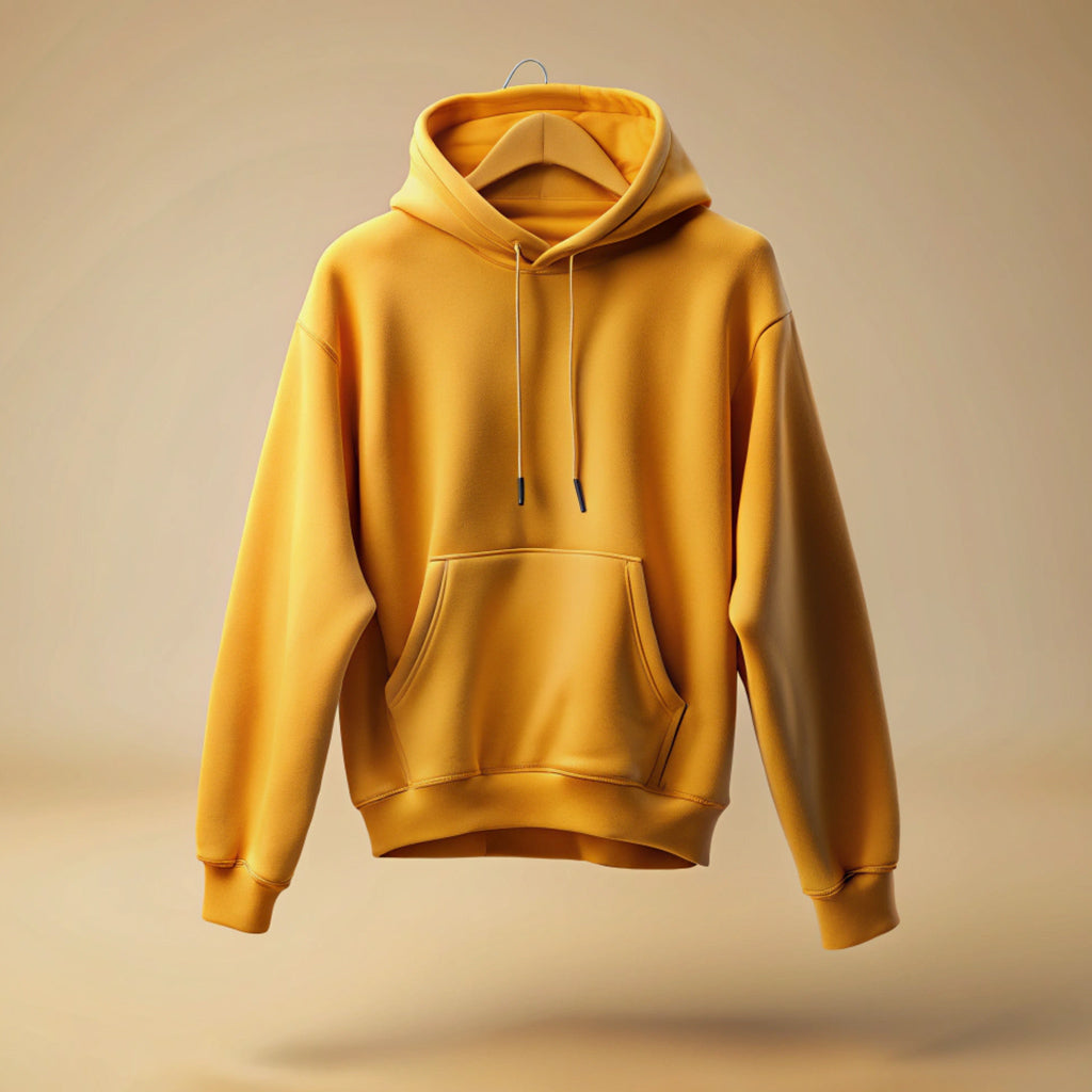 Mustard Yellow Plain Hoodie