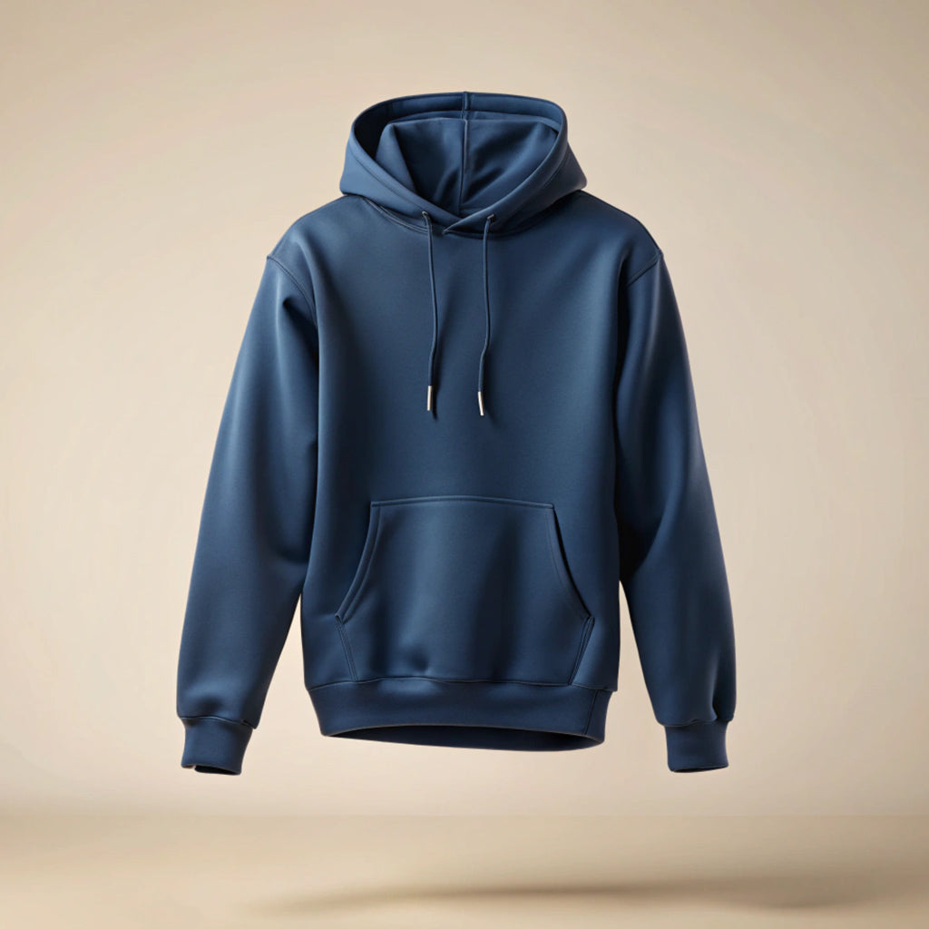 Navy Blue Plain Hoodie