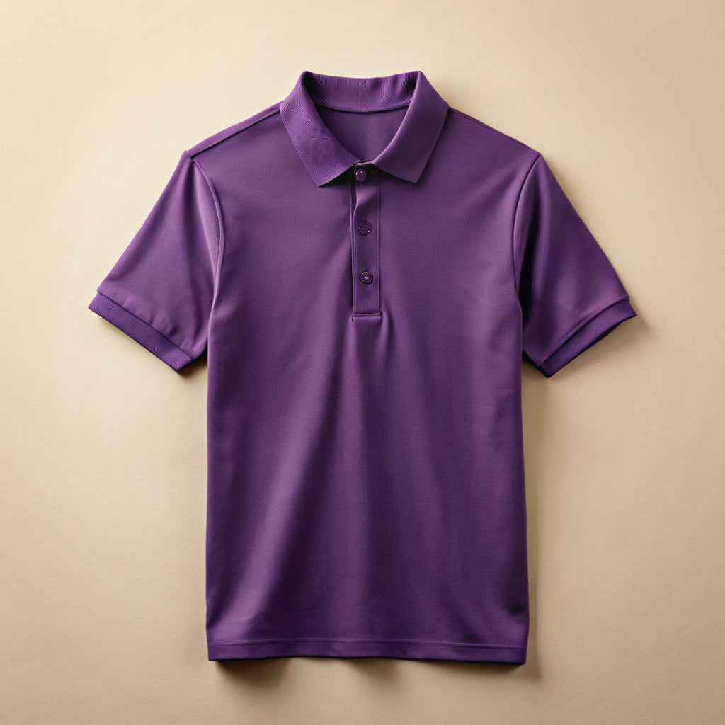 Purple Plain Polo T-Shirt