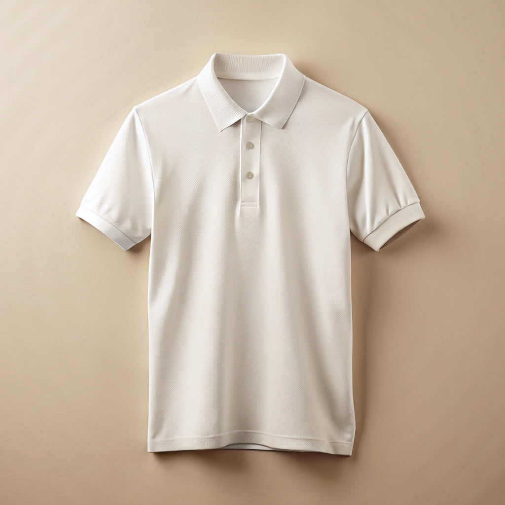 White Plain Polo T-Shirt
