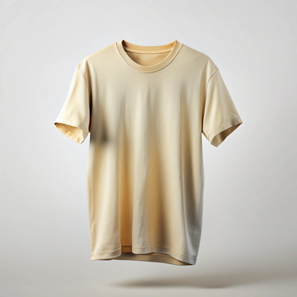Beige Plain T-Shirt