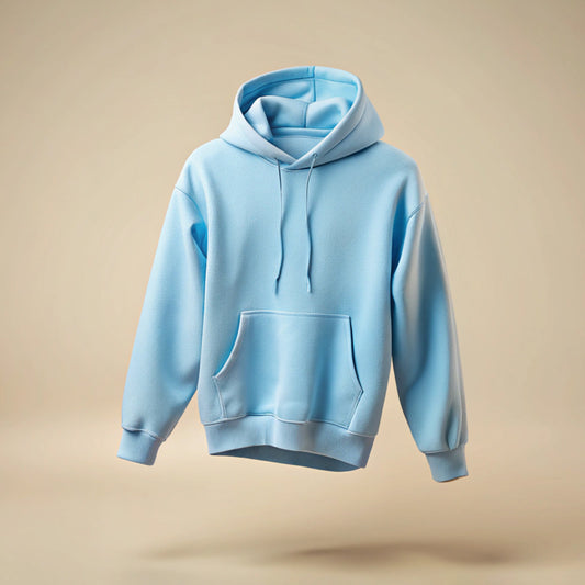 Baby Blue Plain Hoodie