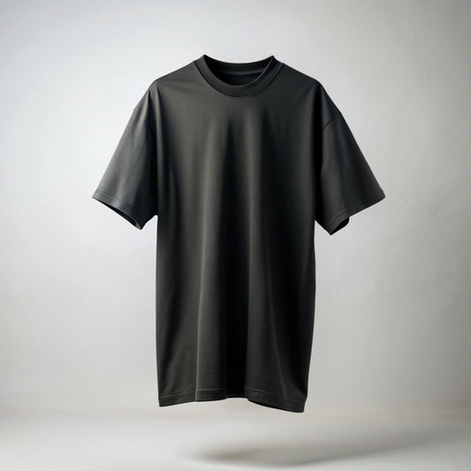 Black Plain Oversized T-Shirt