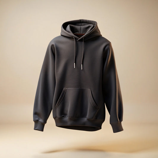 Black Plain Hoodie