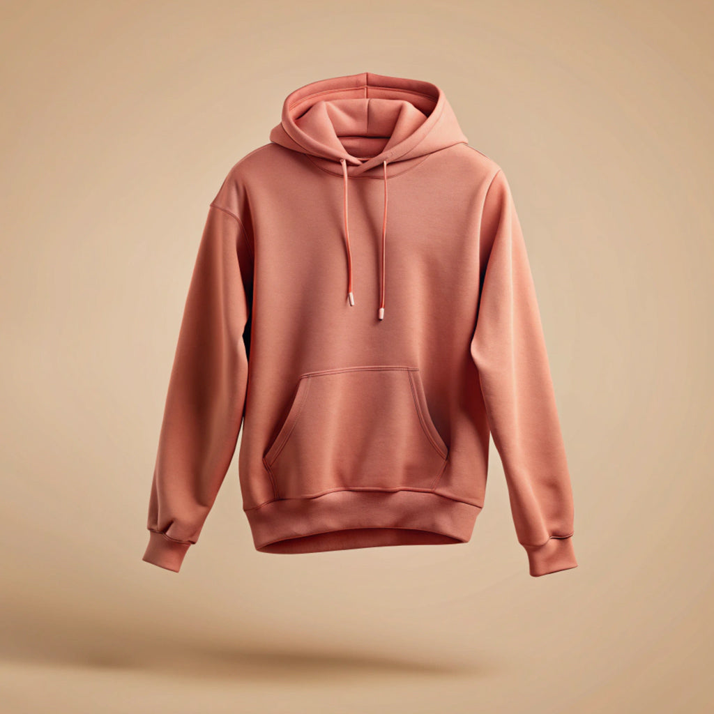 Coral Plain Hoodie