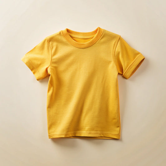 Golden Yellow Kids Plain T-Shirt