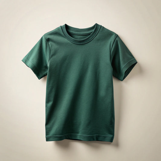 Green Kids Plain T-Shirt