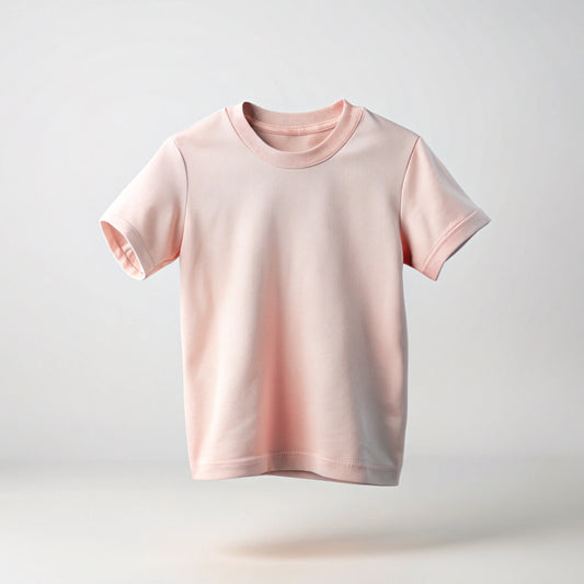 Light Pink Kids Plain T-Shirt