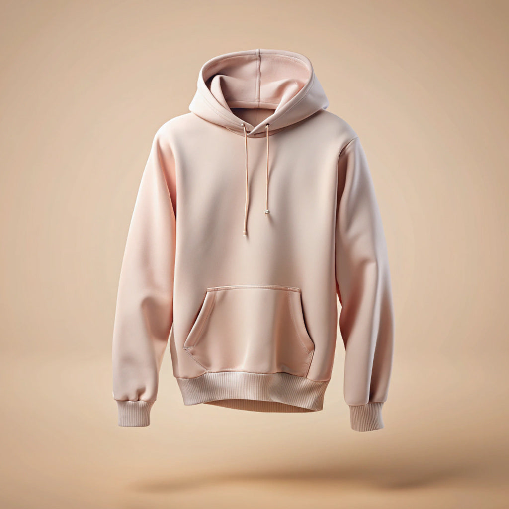 Light Pink Plain Hoodie