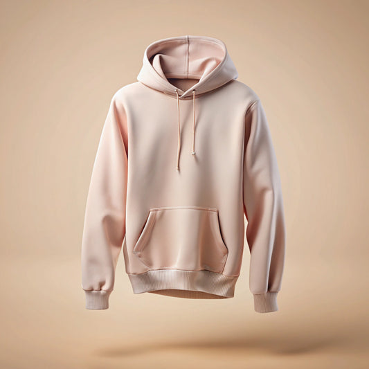 Light Pink Plain Hoodie
