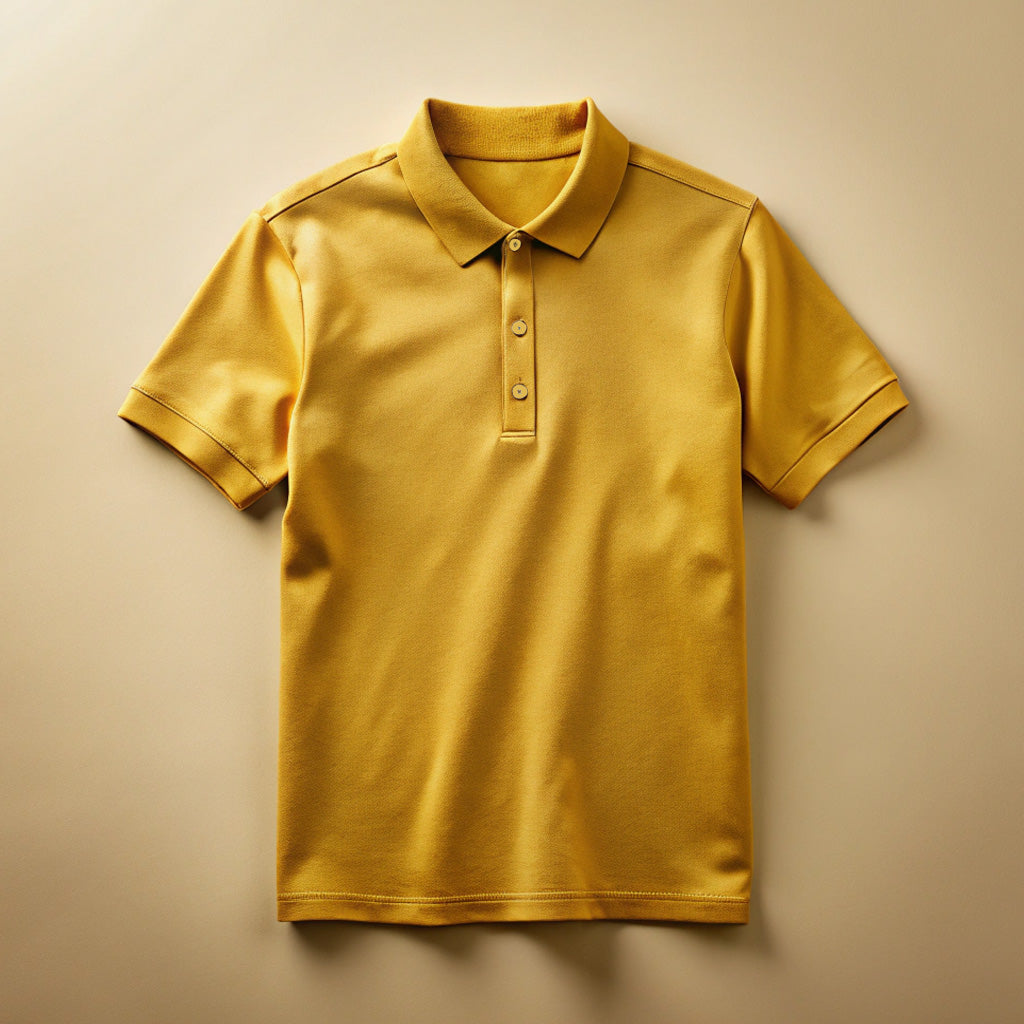 Mustard Yellow Plain Polo T-Shirt