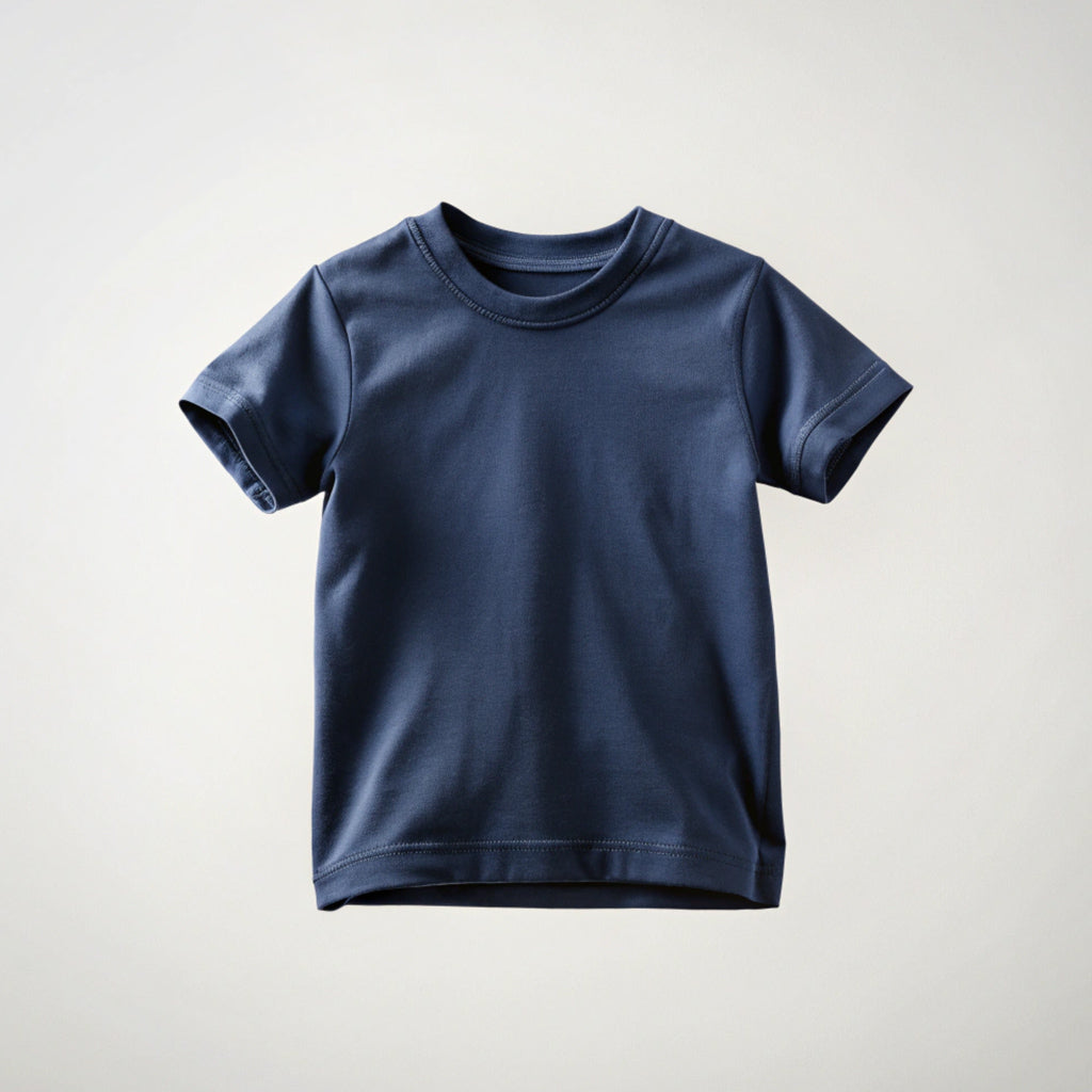 Navy Blue Kids Plain T-Shirt