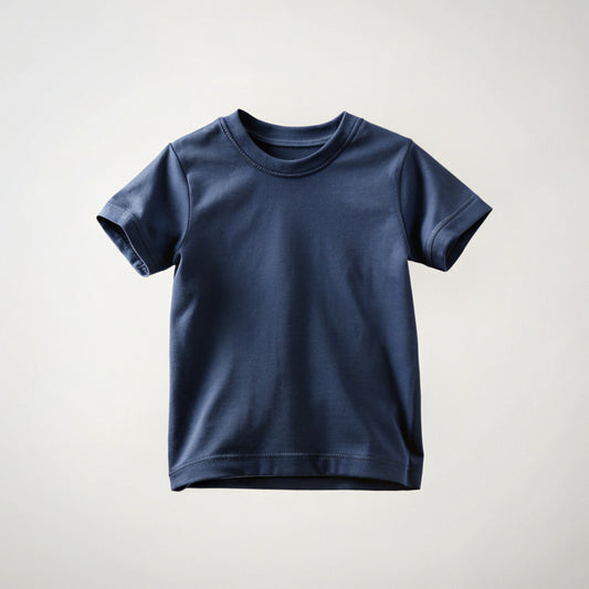 Navy Blue Kids Plain T-Shirt