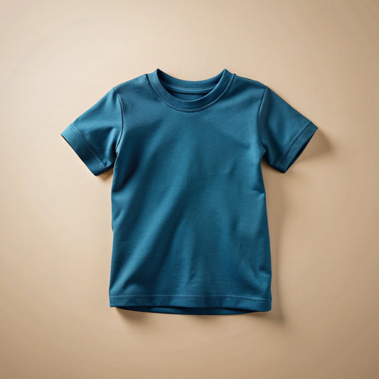 Petrol Blue Kids Plain T-Shirt
