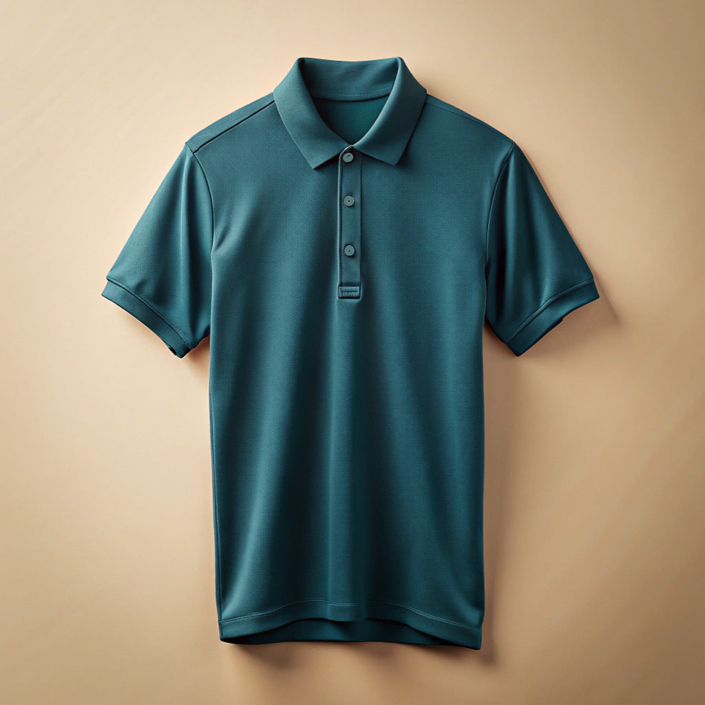 Petrol Blue Plain Polo T-Shirt