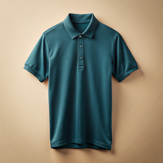 Petrol Blue Plain Polo T-Shirt