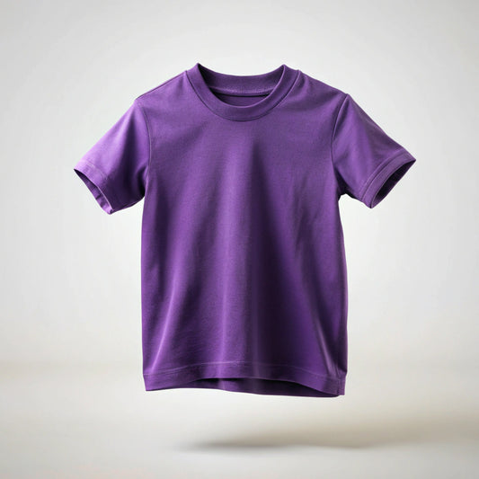 Purple Kids Plain T-Shirt