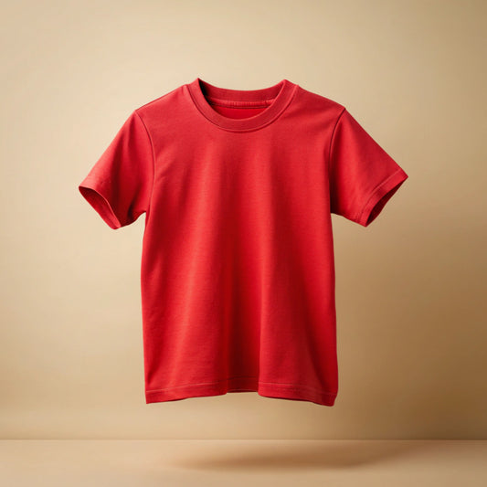 Red Kids Plain T-Shirt